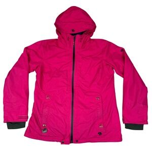 Mountain Hardwear Jacket Womens XL Hot Pink Fleece Lined Recco Hooded Coat